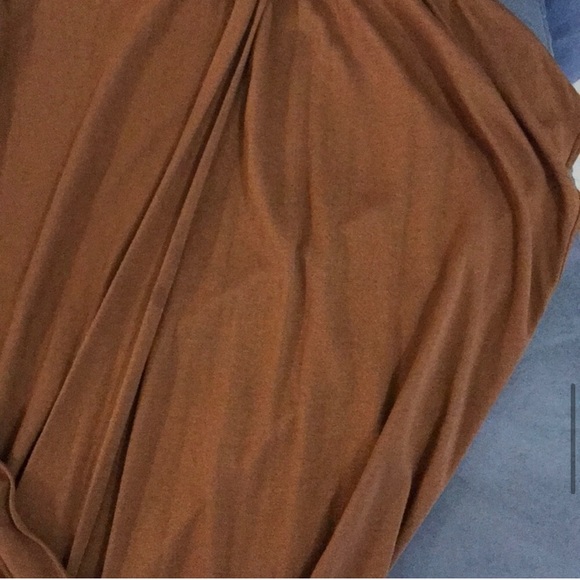 Wilfred Wrap Dress Short Sleeve Brown Size Medium - Picture 8 of 12